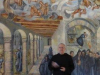 De muurschilderingen in het klooster, aangebracht na de brand van 1951 tengevolge van het stoken van alcohol
