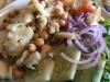 De salade van bacalhau en kikkererwten verrukkelijk